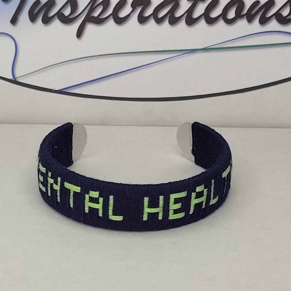 Navy "Mental Health" Bracelet | Awareness & Support Jewelry